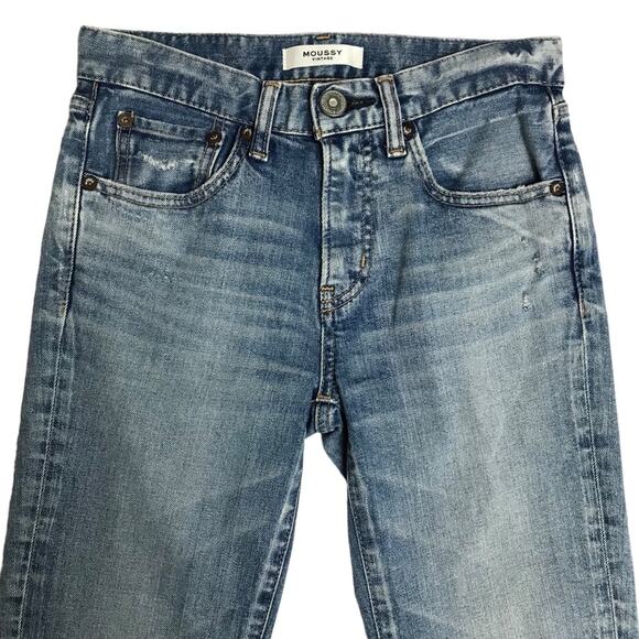 Moussy Vintage Howa Medium Wash High Rise Skinny Slim Leg Jeans Womens Size 24 - Picture 3 of 11